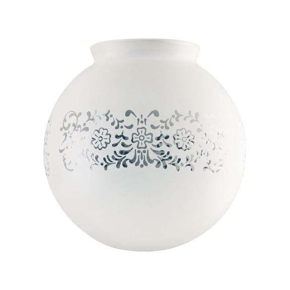 Westinghouse 85707 Glass Globe Fitter Frosted Victorian, 6" Diameter, 3-1/4"