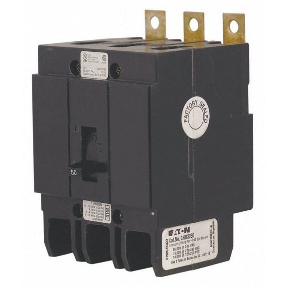 Westinghouse GHB3015 GHB, 15 Amp, 3 Pole, 480 Volt, Molded Case Circuit Breakers