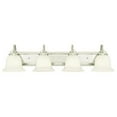 thumbnail image 1 of Westinghouse Harwell 4 Light Wall Fixture Brushed Nickel Finish White Opal Glass, 1 of 3