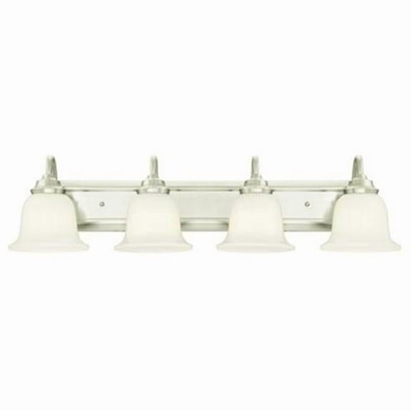 Westinghouse Harwell 4 Light Wall Fixture Brushed Nickel Finish White Opal Glass