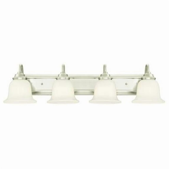 Westinghouse Harwell 4 Light Wall Fixture Brushed Nickel Finish White Opal Glass