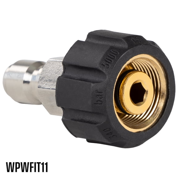 Westinghouse Heavy-Duty 3/4" GHT to M22-14MM Quick-Connect Fitting For Pressure Gun to Pressure Washer Hose