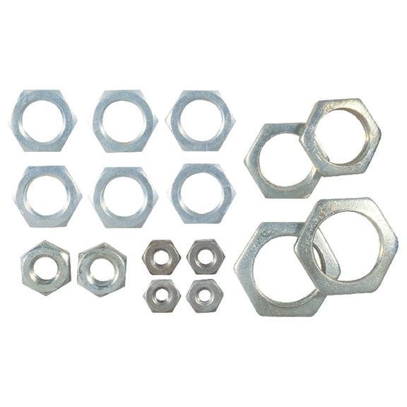 Westinghouse 70152 Steel 1/4 In. IP, 1/8 In. IP, 3/8 In. IP Lamp Fixture Lock Nut Assortment (16-Piece)