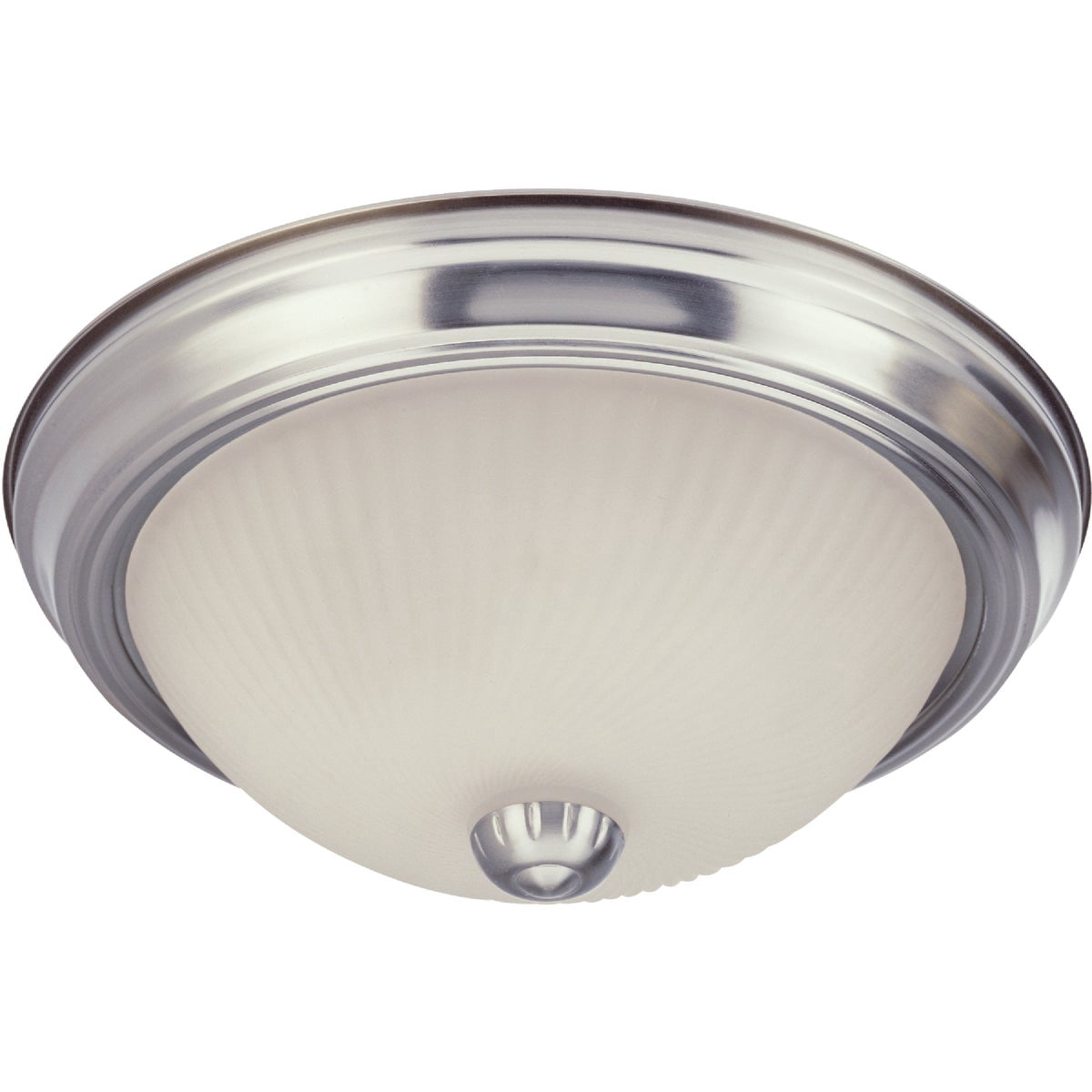 Canarm Flush Mount Ceiling Light Brushed Nickel - Frosted Swirl Glass - 13 In. — Interior & Exterior Use, Professional Finish