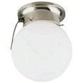 thumbnail image 1 of Westinghouse Lighting Flush Mount Ceiling Light with Pull Chain - Brushed Nickel, 6 In., 1 of 2