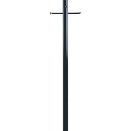 Westinghouse Lighting Outdoor Lamp Post With Photocell - Steel, Dusk Till Dawn, Black, 7 Ft — Residential Use, Standard Application