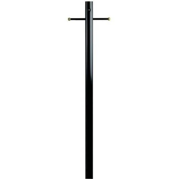 Westinghouse  Lantern Post with Ground Convenience Outlet & Dusk to Dawn Sensor, Black