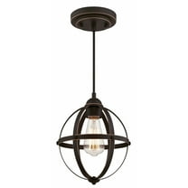 Westinghouse Stella Mira Series 6361900 Mini Pendant Fixture, 120 VAC, 1-Lamp, Oil Rubbed Bronze Fixture