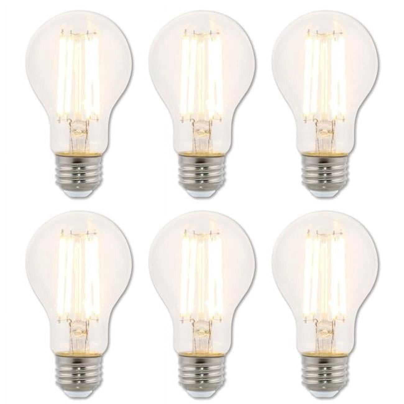 Westinghouse Lighting  10-Watt (100-Watt Equivalent) Clear A19 Dimmable Filament LED Light Bulb, Medium Base - 6-Pack