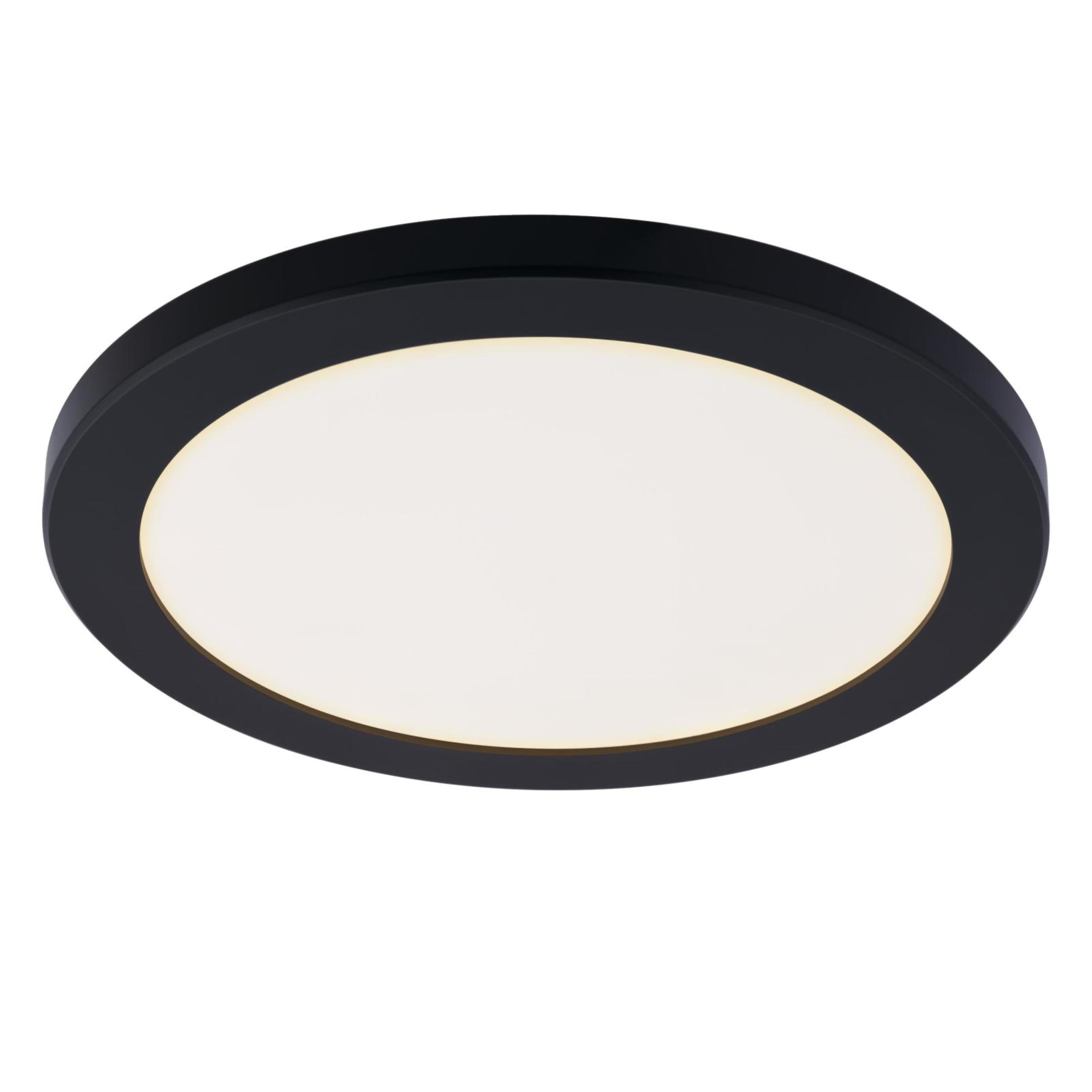Black and White 12-Inch LED Flush Mount Ceiling Light