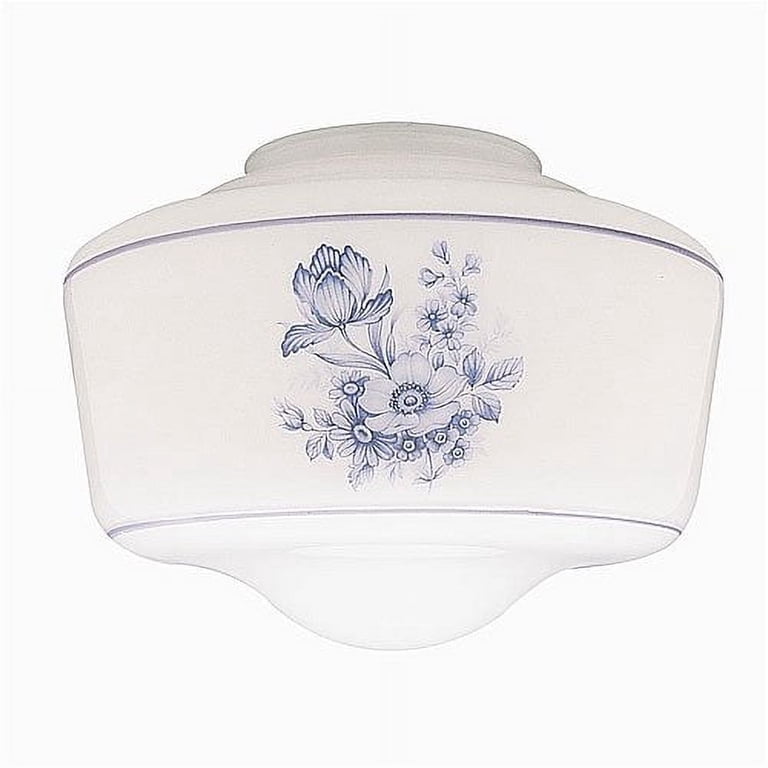 Westinghouse 6-Inch Fitter White Clear Drum Glass Shade With Horizontal Grooves – Vintage Style