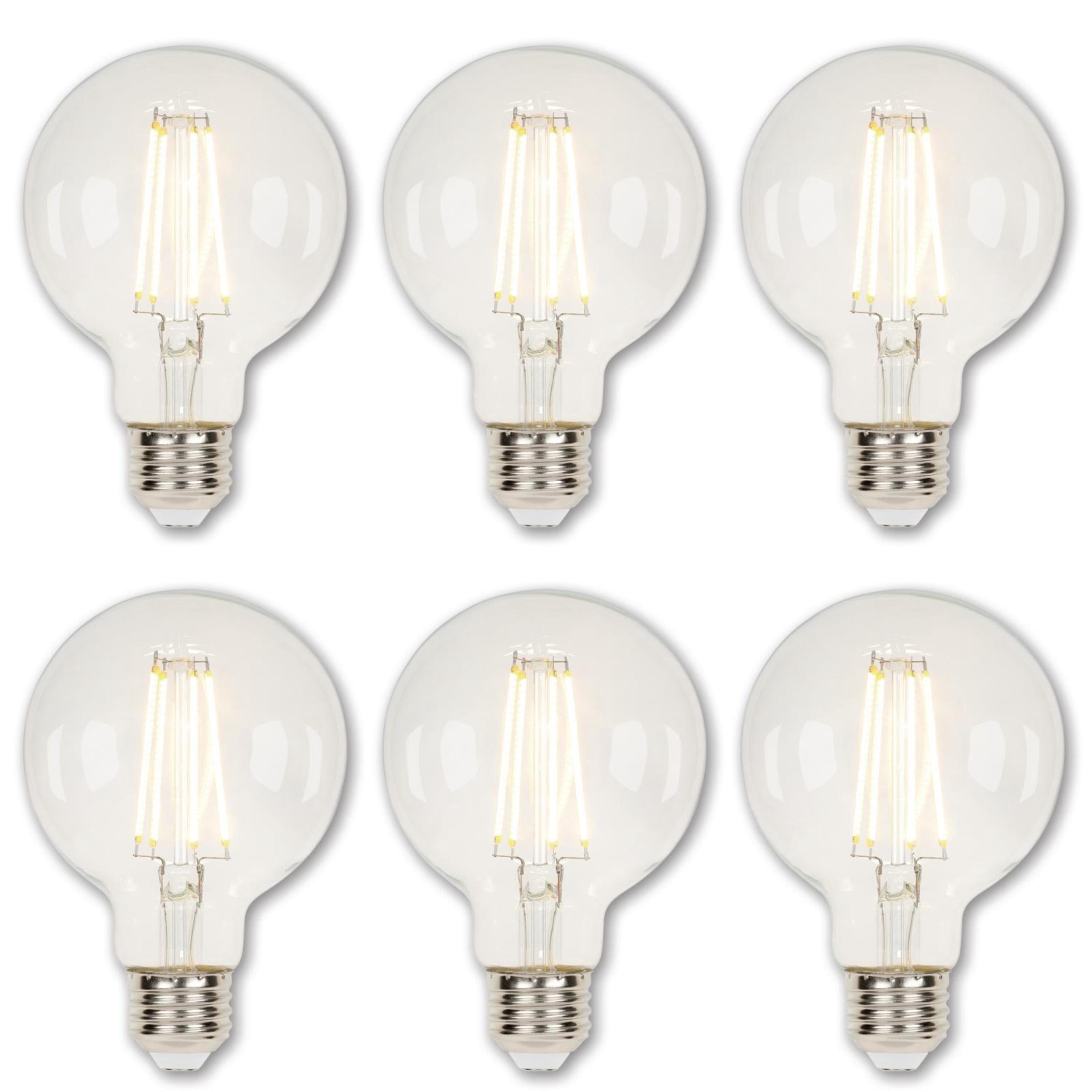 Westinghouse Lighting 4317200 5.5 Watt (40 Watt Equivalent) G25 Dimmable Clear Filament LED Light Bulb, Medium Base