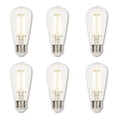 thumbnail image 1 of Westinghouse Lighting 4518700 6.5 Watt (60 Watt Equivalent) ST15 Dimmable Clear Filament LED Light Bulb, Medium Base (6-Pack), 1 of 4