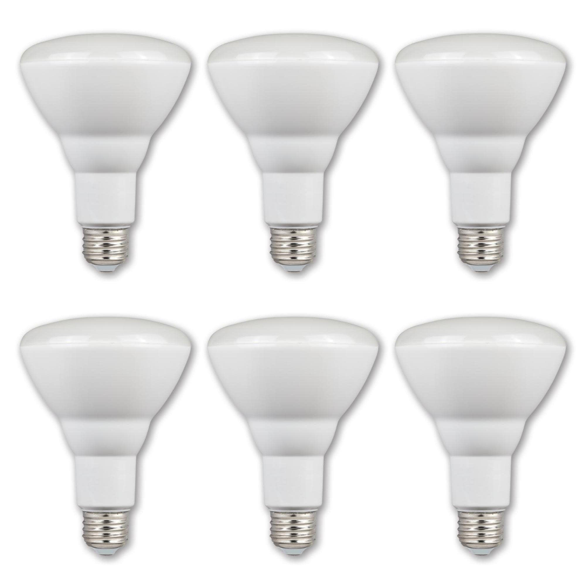 Westinghouse Lighting 5008120 BR30 Flood Dimmable Cool White ENERGY STAR LED Light Bulb, Medium Base, 6 Pack