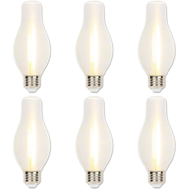 Westinghouse  Lighting 6.5-Watt (60-Watt Equivalent) Clear Spun-Satin Glowescent H19 Dimmable LED Light Bulb, Medium Base, 6 Pack