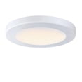 thumbnail image 1 of Westinghouse Lighting 6 Inch 8 Watt Dimmable LED Indoor/Outdoor Flush Mount Fixture with Color Temperature Selection, White Finish, Frosted Polycarbonate Shade, 1 of 7