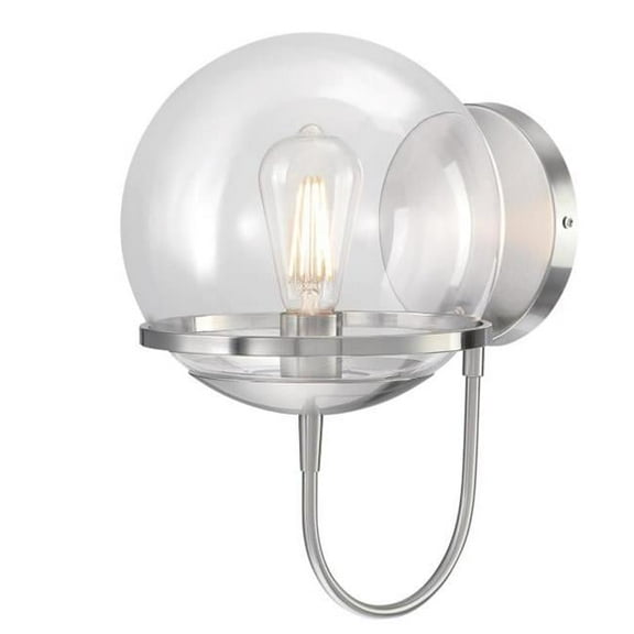 Westinghouse Lighting 6119200 Marla One-Light Indoor Wall Fixture, Brushed Nickel