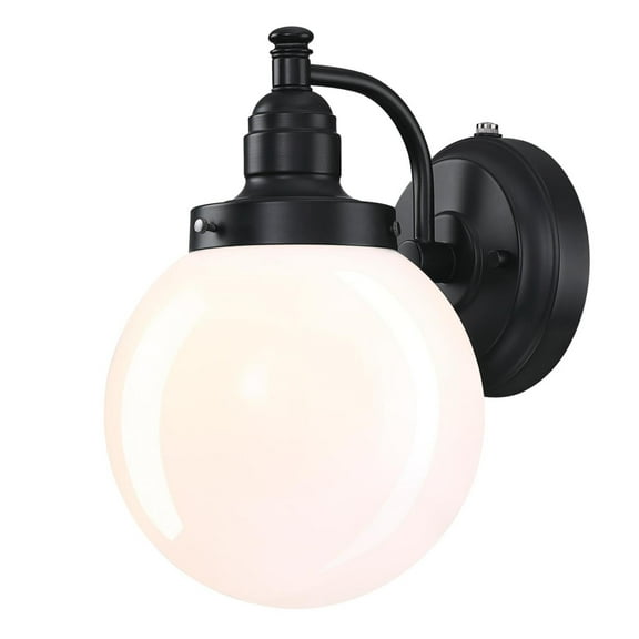 Westinghouse Lighting 6121400 Eddystone Outdoor Wall Fixture with Dusk to Dawn Sensor, Matte Black