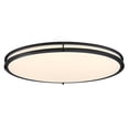 thumbnail image 1 of Westinghouse Lighting 6136300 Lauderdale Transitional Contemporary One-Light, 33 Inch 40 Watt LED Indoor Flush Mount Fixture Selectable, Matte Black Finish, Frosted Acrylic Shade, 1 of 5