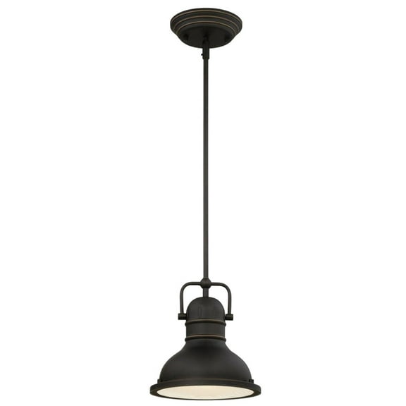 Westinghouse Lighting 63082A One-Light LED Mini Pendant with Highlights & Frosted Prismatic Lens