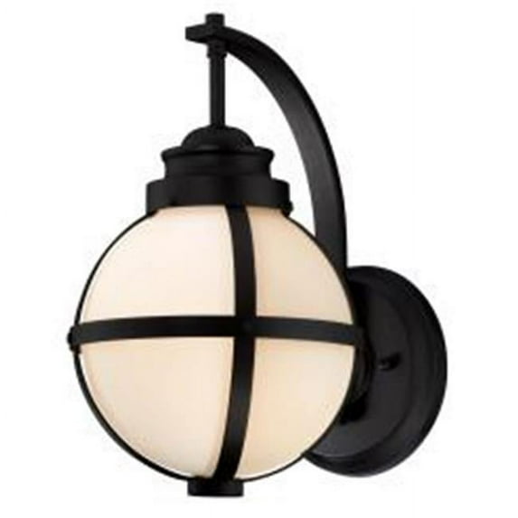 Westinghouse Lighting 6314800 One-Light Outdoor Wall Fixture with Frosted White Opal Glass, Textured Black