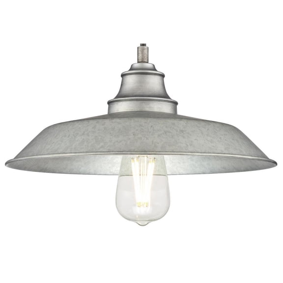 Westinghouse Lighting 6354600 1 Light Pendant Galvanized Steel Finish with Metal Shade
