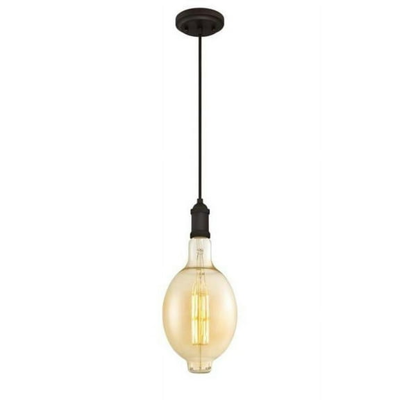 Westinghouse Lighting 6357300 1 Light LED Mini Pendant Oil Rubbed Bronze Finish with Oversized Filament Lamp