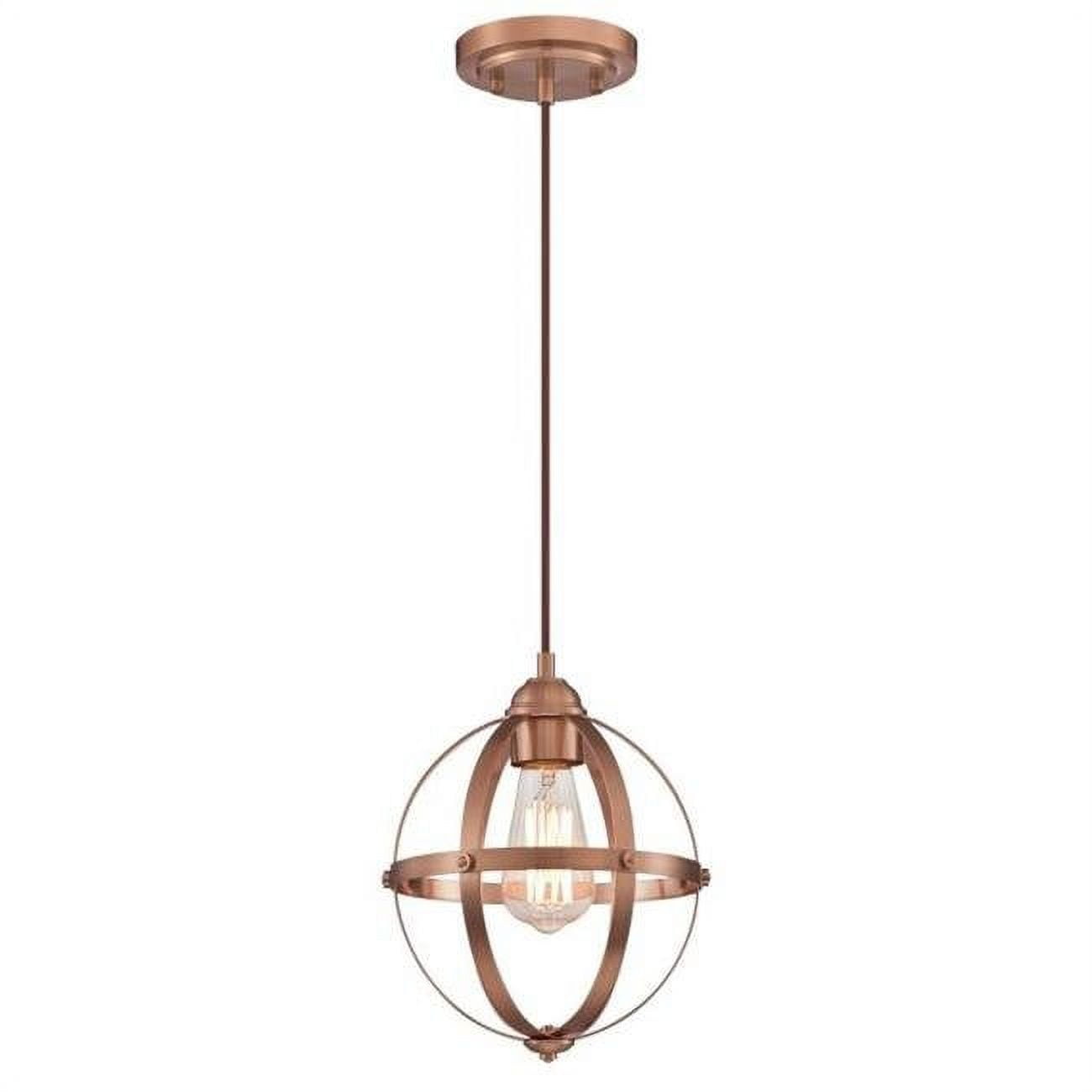 Stella Mira Washed Copper Farmhouse Mini Pendant Light