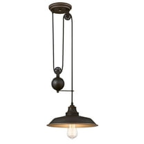 Westinghouse Iron Hill Pulley Pendant Oil Rubbed Bronze Finish with Highlights