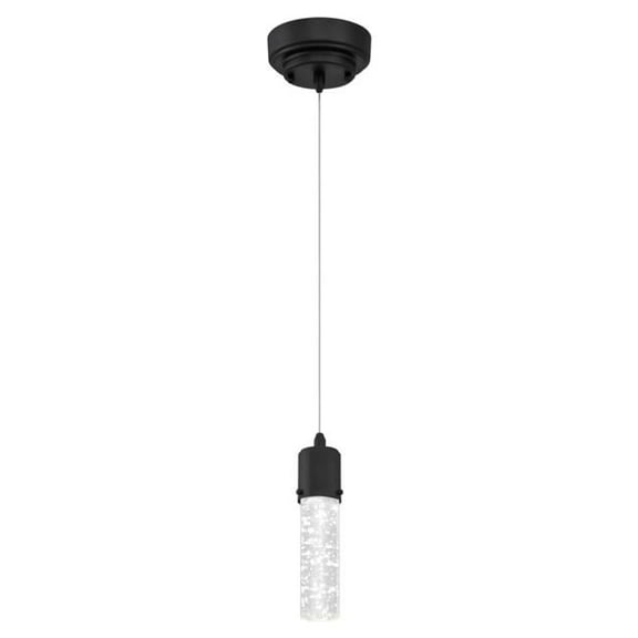 Westinghouse Lighting 6372300 LED Mini Pendant with Bubble Glass - Matte Black