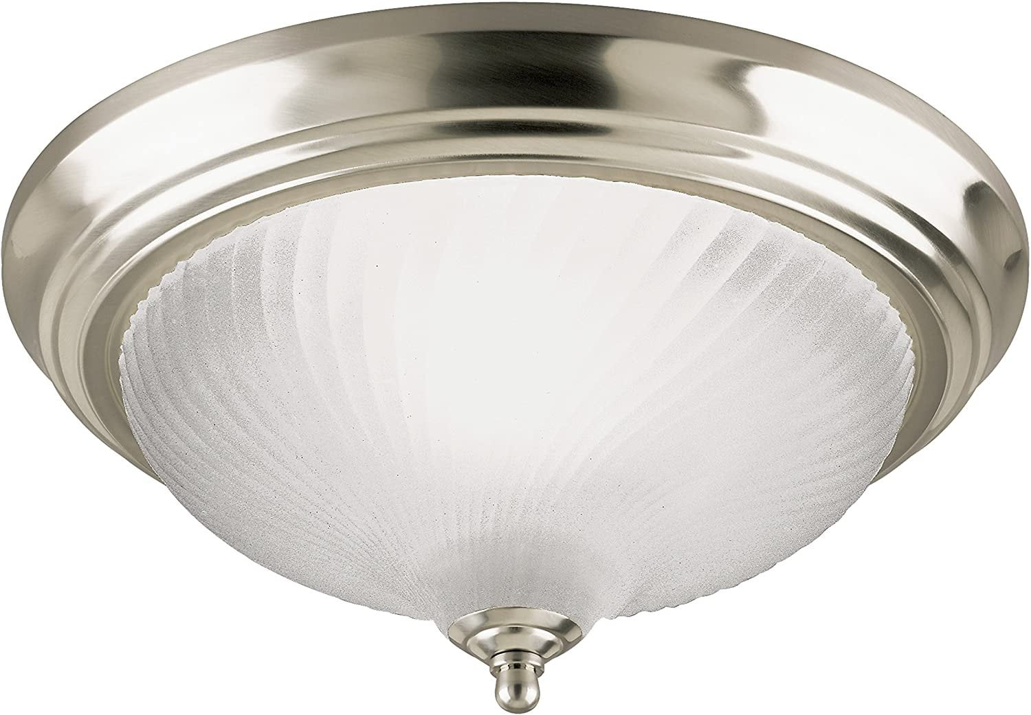 Brushed Nickel Frosted Glass Flush Mount Ceiling Light
