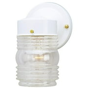 Westinghouse Lighting 6687800 1-Light White Jelly Jar Fixture