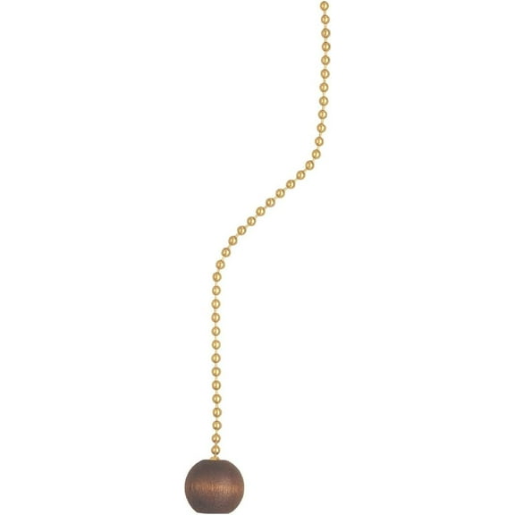 Westinghouse Pull Chain with Walnut Ball - Hardware Pull Chain for Light - Walnut Finish