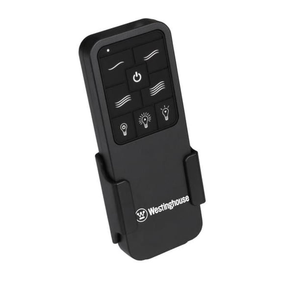 Westinghouse Lighting 7787900 Accessory - 4.33 Inch Ceiling Fan and Light Remote Control with Backlit Display Black Black Finish