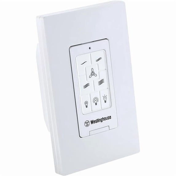 Westinghouse Lighting 7788500 Four Speed Ceiling Fan & LED Light Wall Control, White