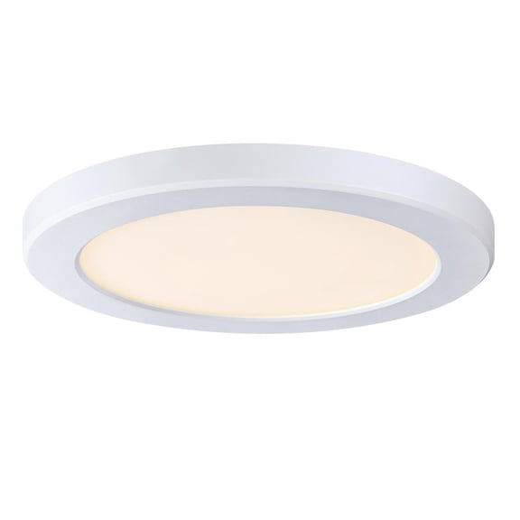 Westinghouse Lighting 9 Inch 18 Watt Dimmable LED Indoor/Outdoor Flush Mount Fixture with Color Temperature Selection and Motion Sensor, White Finish, Frosted Polycarbonate Shade