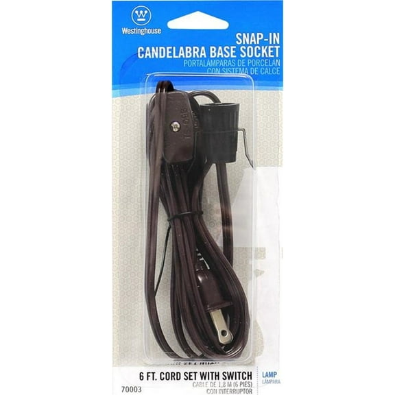 Westinghouse Lighting Cord Set W/Skt And Switch 6Ft 7000300