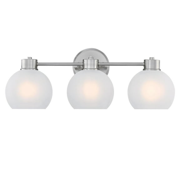 Westinghouse Lighting  Dorney Three Light Wall Fixture - 3-Light Brushed Nickel
