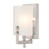 Westinghouse Lighting  Enzo James Indoor Wall Fixture 1-Light - Brushed Nickel with Frosted Glass