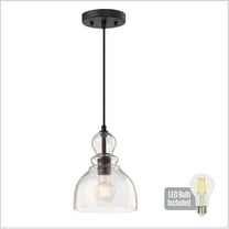 Westinghouse Lighting  Fiona One-Light Mini Pendant Oil Rubbed Bronze with Highlights 1-Light (bulb included)