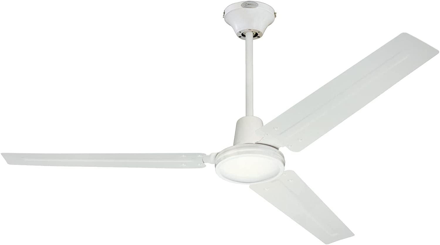 Westinghouse Lighting Industrial 56” White Steel Ceiling Fan with 5-Speed Wall Control Unit