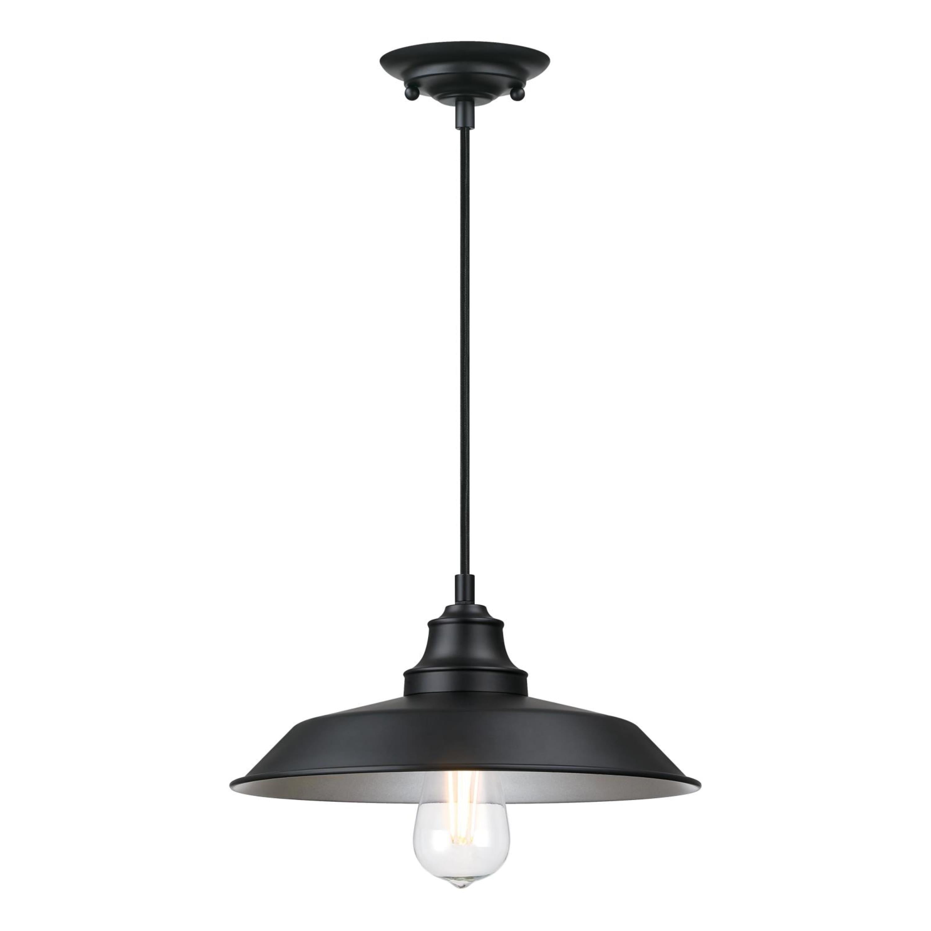 Matte Black Vintage Industrial Metal Pendant Light