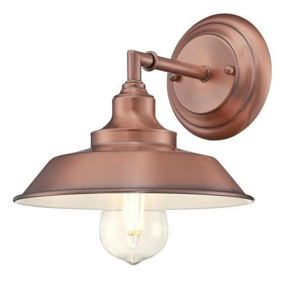 Westinghouse Iron Hill 1 Light Wall Fixture Washed Copper Finish