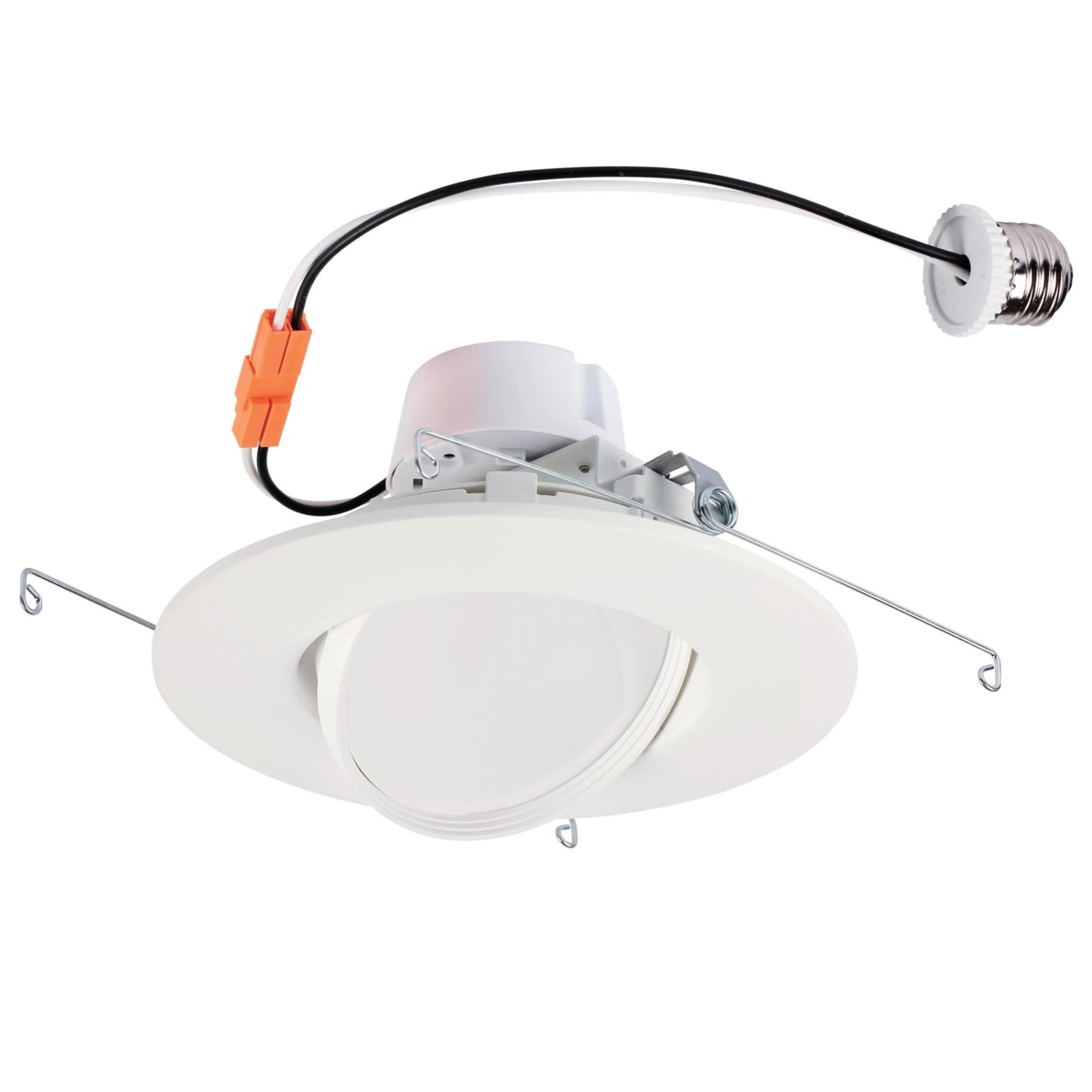 Sleek White Aluminum 7.28" LED Recessed Lighting Kit for Indoor/Outdoor