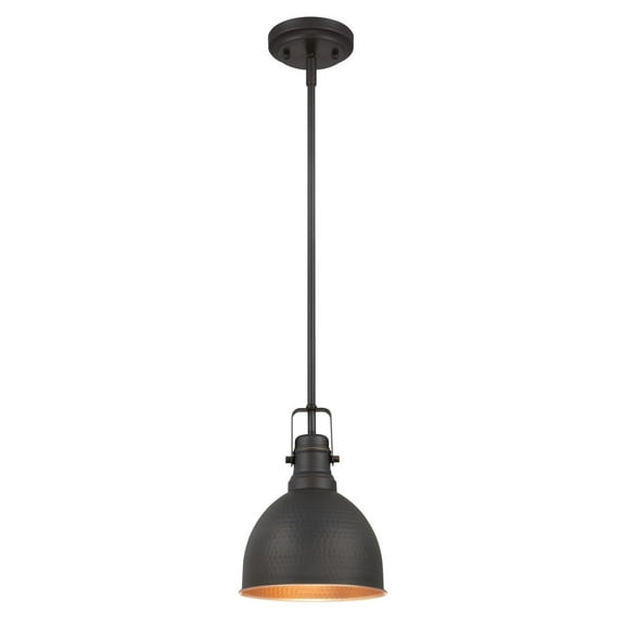 Westinghouse Madras Mini Pendant Hammered Oil Rubbed Bronze Finish with Highlights