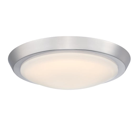 Westinghouse Lighting Morrell 11-Inch 23-Watt LED Flush Mount Ceiling Fixture, Brushed Nickel Finish, Frosted Acrylic Shade