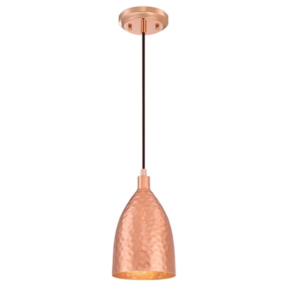 Westinghouse Lighting  One-Light Indoor Mini Pendant, Hammered Copper Finish - 1-Light