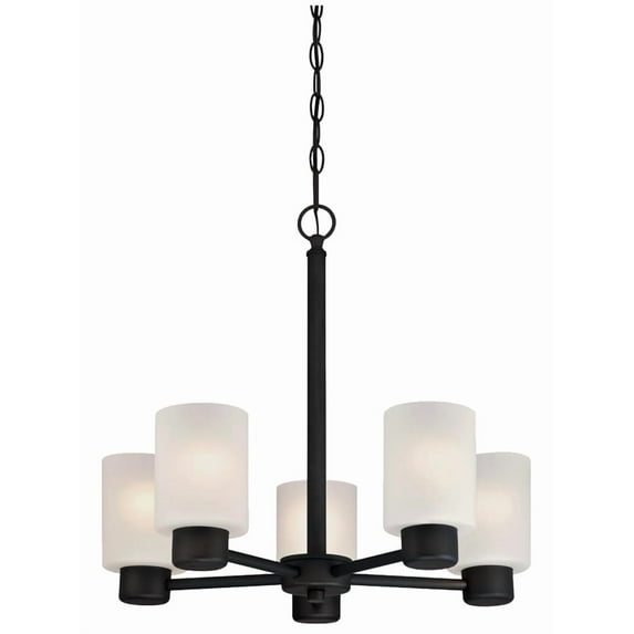 Westinghouse Sylvester Series 63538 Indoor Chandelier, 300 W, 5-Lamp, Incandescent Lamp, Oil-Rubbed Bronze Fixture