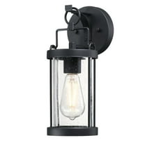 Westinghouse Lighting  Westcott Bay One Light Outdoor Wall Fixture, Textured Black Finish, Clear Seeded Glass - 1-Light