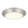 thumbnail image 1 of Westinghouse Lighting Westinghouse 7-3/8-Inch Dimmable ENERGY STAR LED Indoor/Outdoor Surface Mount Wet Location Brushed Nickel with Frosted Shade, 1 of 5